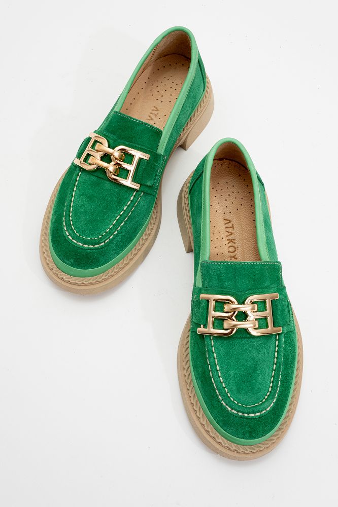 kadin-deri-tokali-loafer-YESIL NUBUK-NHR252178-0087879_0